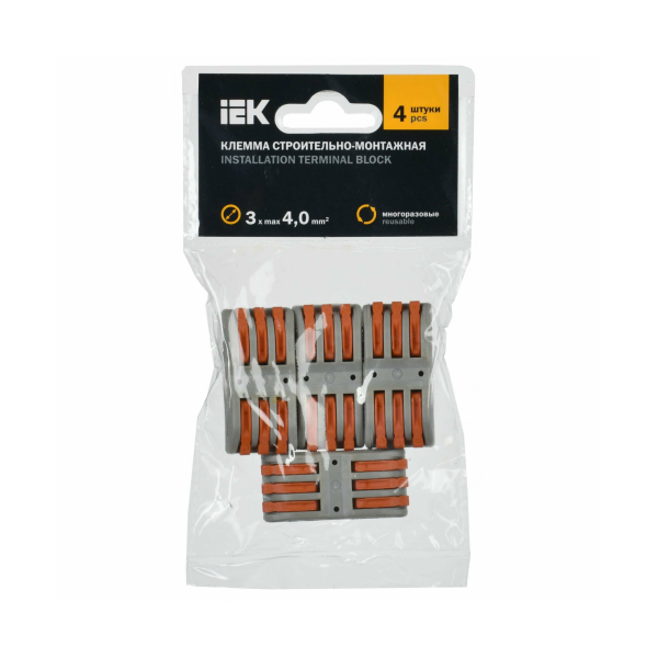Клемма СМК 222-413 3*(0,08-4мм2) 32А (4шт) IEK
