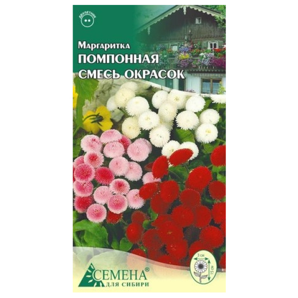 Маргаритка помпонная смесь, 0,05г (цв.)