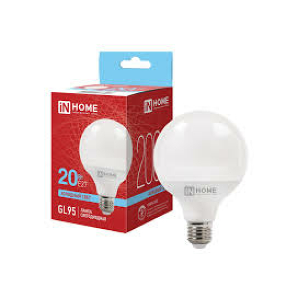 Лампа св/д LED-GL95 20Вт 6500К Е27 IN HOME