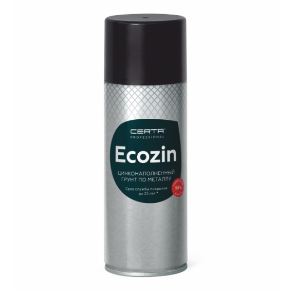 Грунт антикоррозийный CERTA ECOZIN с 96% цинка 520 мл аэрозоль