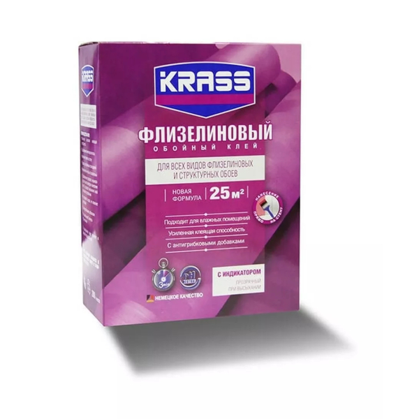 Клей обойный KRASS флизелиновый с индикатором 300гр