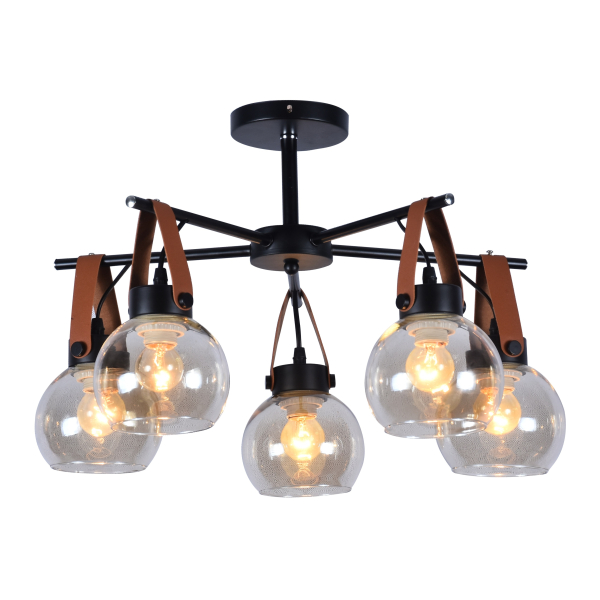 Люстра 5*60Вт Е27 черный AU1917/5 BK Атмосфера уюта