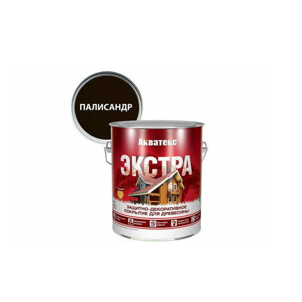 Защитное текстурное покрытие "Акватекс-Экстра" древесины Палисандр 2,7л