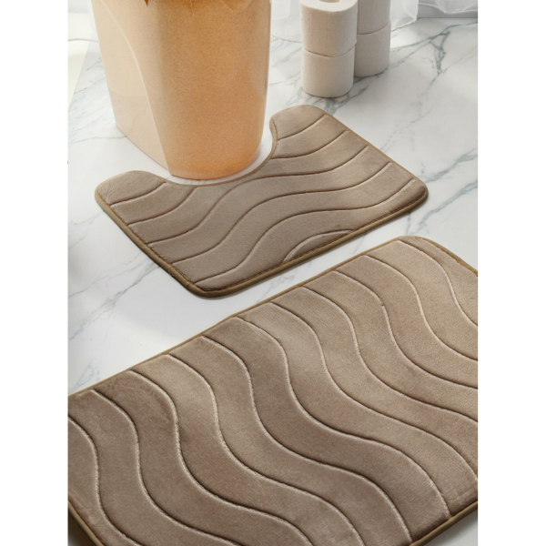 Набор ковриков для ванной 50*80см/50*40см ворс 11мм темно-коричневый BANYOLIN CLASSIC