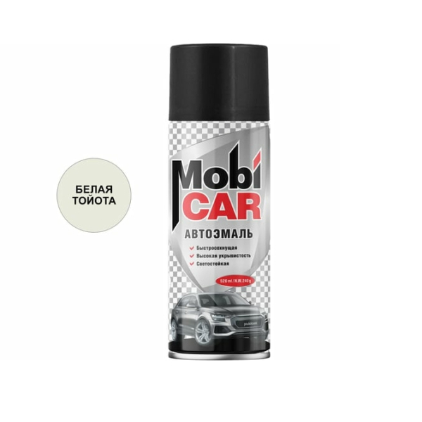 Автоэмаль аэрозольный белая Тойота 040 520мл Mobicar
