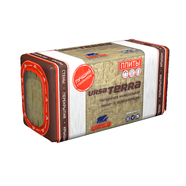 Утеплитель минеральный 18 кг/м3 50х610х1250 TERRA 36PN Стены и крыши (10пл.7,62м2/0,381м3) УРСА