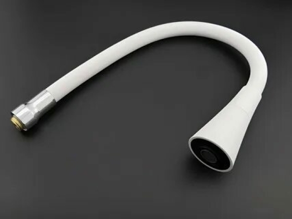 Излив для кухонного смесителя силиконовый 2 режима белый 1066 SANDAY