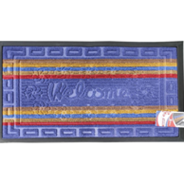 Коврик придверный BAIZHENG "Мультиколор" 60х90см синий