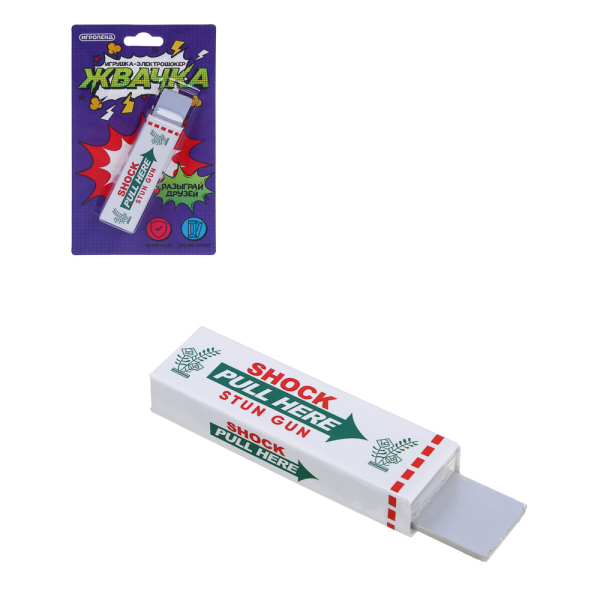 ИГРОЛЕНД Игрушка электрошокер "Жвачка", 15,5х9 см, 3хLR41 3 дизайна