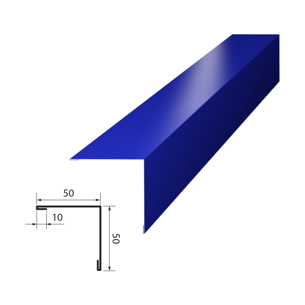 Планка угла наружного УН.50*50*3000 (5002 ультрамарин)