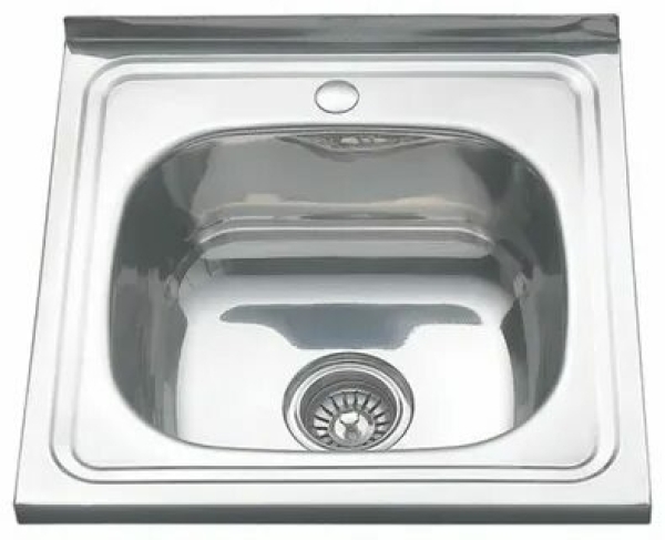 Мойка нержавеющая накладная 0,8мм 500*500мм 18см выпуск 1-1/2" MLN5050