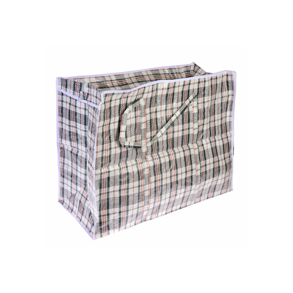 Сумка хозяйственная, неткан.материал. 70*55*30см, "Клетка"