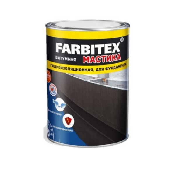 Мастика битумная д/гидроизоляции 2кг Farbitex