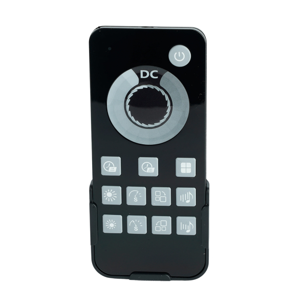 Контроллер диммер 12А 12-48В для св/д ленты с пультом, таймер, звук черный LD481 Feron