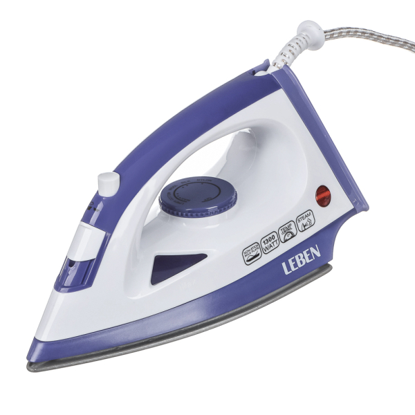 LEBEN Утюг 1300ВТ отпар, тефлон шнур 1,35м