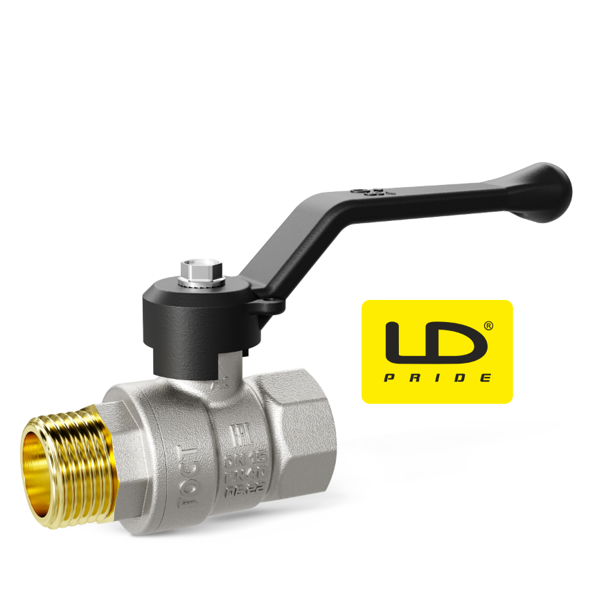 Кран шаровой 1/2 вр-нр 40 бар рычаг LD LD 47.303.15 купить в Братске онлайн с доставкой