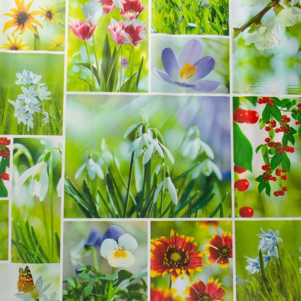 Клеенка ПВХ тканевая основа 1,37*20м глянцевая STS160A Grace