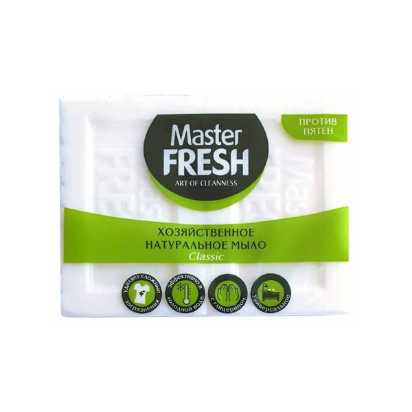 Мыло хозяйственное Master Fresh  с желчью от всех видов пятин 90гр