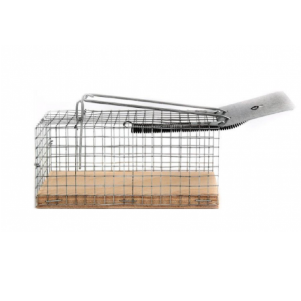 Мышеловка-клетка, металл+дерев 23см большая