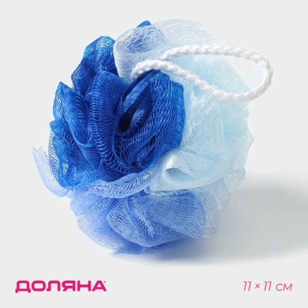 Мочалка для бани и сауны 10*10*9см духцветная микс ДОЛЯНА