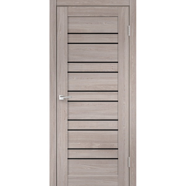 Дуб Анкор Нордик полотно CITY 5 Eco Flex стекло черное 600 VellDoris