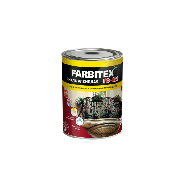 Грунтовка ГФ-021 красно-коричневая 0,8кг Farbitex