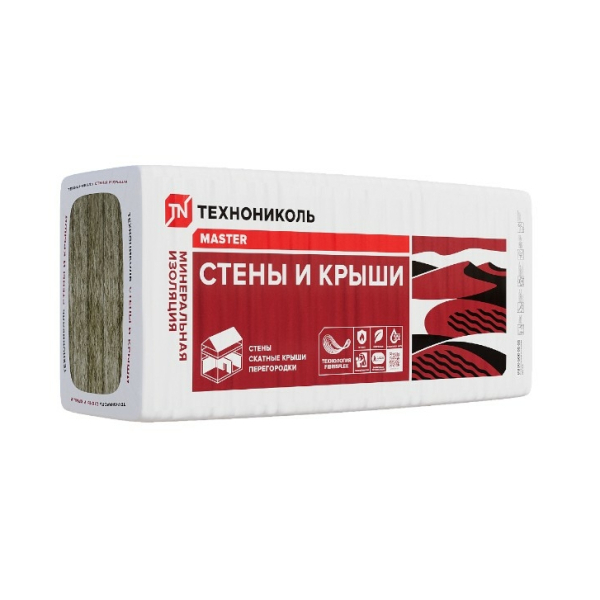 Утеплитель минеральный 22кг/м3 100*600*1200стены и крыши ПРОФ 34PN(12пл, 8,64м2, 0,864м3)Технониколь