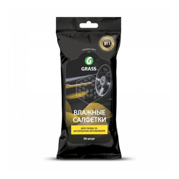 Салфетки влажные для ухода за интерьером Grass