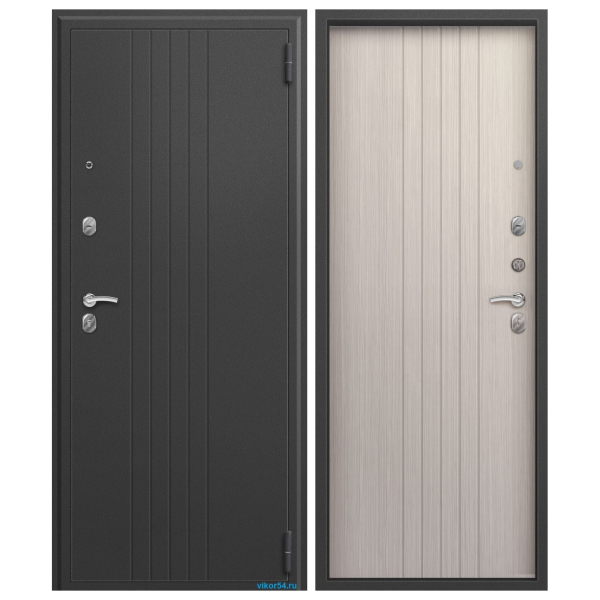 Дверь О-12 Графит букле/ Светлая лиственница 860*2050 П Центурион 2025