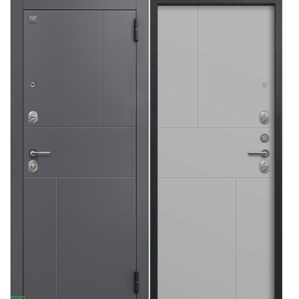 Дверь A-11 Кашеми графит/Кашемир сильвер 860*2050 L Центурион
