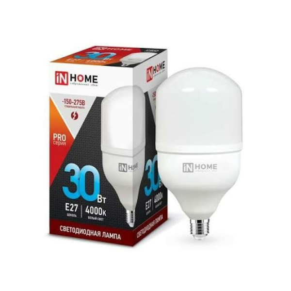 Лампа св/д HP  30Вт 4000К E27 IN HOME