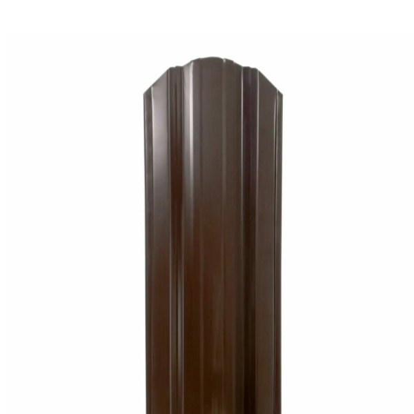 Штакетник металлический МП TRAPEZE-O 118*16,5*2000 0,45 двухсторон.(8017 Коричневый шоколад)
