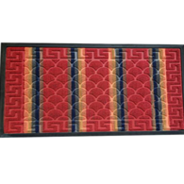 Коврик придверный BAIZHENG "Мультиколор" 50х80см бордовый