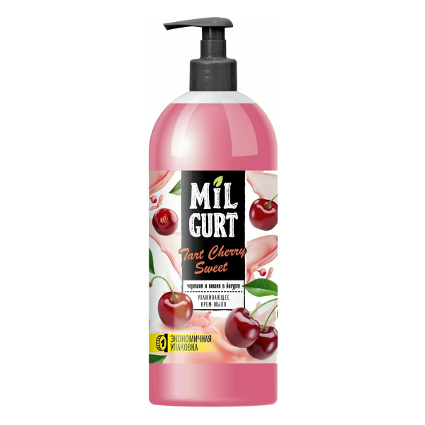 Мыло жидкое 860мл MILGURT Вишнячерешня в йогурте доз