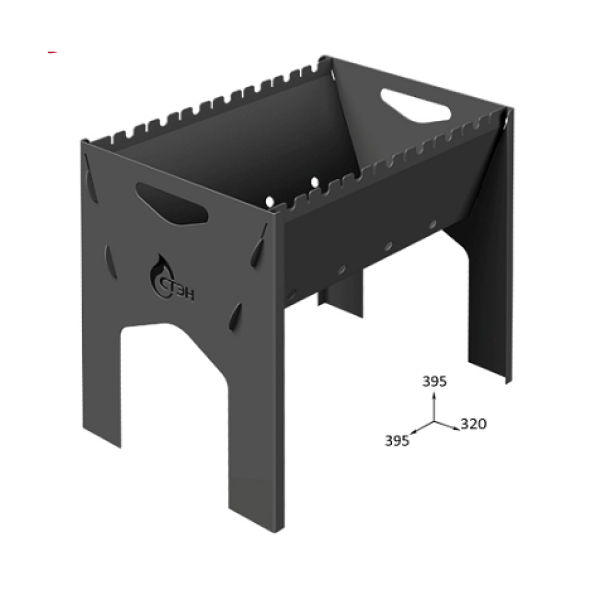 Мангал разборный малый 320*395*395мм СТЭН