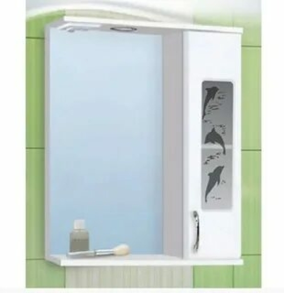 Зеркало-шкаф Дельфин 60 белый правый GOTA ROCIO