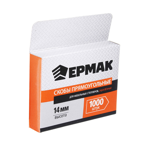 ЕРМАК Скоба закаленная 14мм (11,3х0,7мм) для мебельного степлера 1000шт.