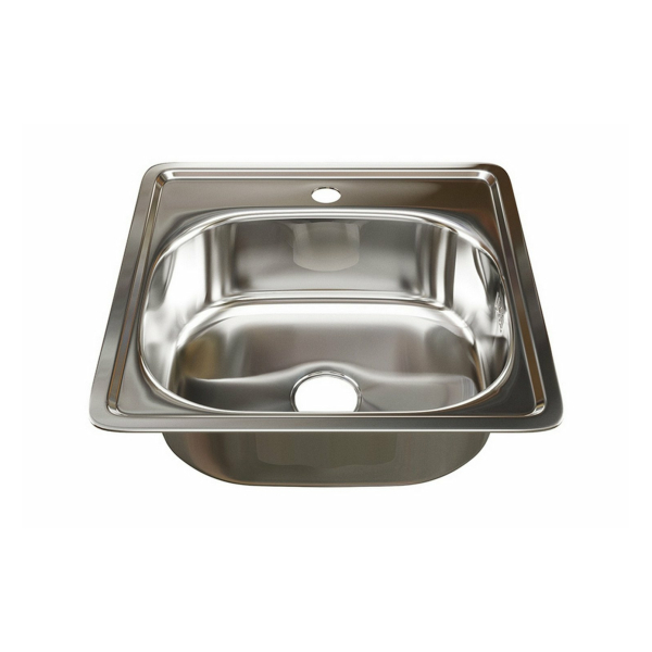 Мойка нерж.сталь накладная 0,6мм 500*500мм 16см 3-1/2" выпуск с сифоном MIXLINE