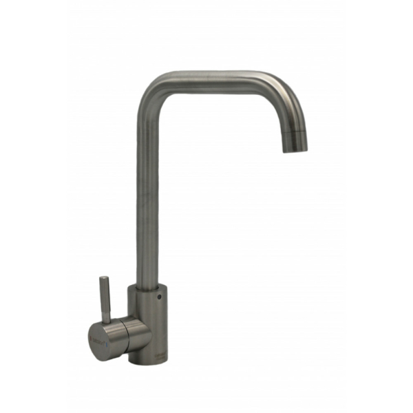 Смеситель для кухни однорычажный высокий излив нерж.сталь B4068 DIKALAN