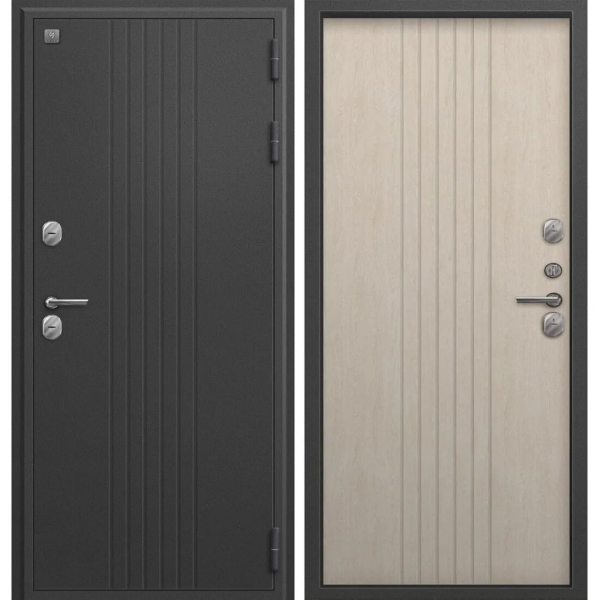 Дверь Т-90 Графит Букле / Седой Дуб 860*2050 R Центурион 2025