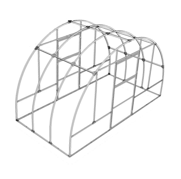 Теплица каркас 2х4х2,4 Польза-4 Усиленная