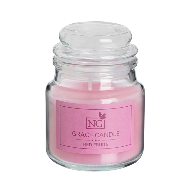 NEW GALAXY Cвеча ароматизированная Grace Candle 80 гр. ваниль, хлопок, лаванда, красные фрукты