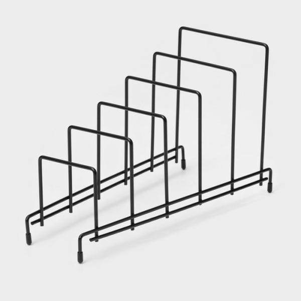 Подставка для крышек на 5 предметов черный Доляна