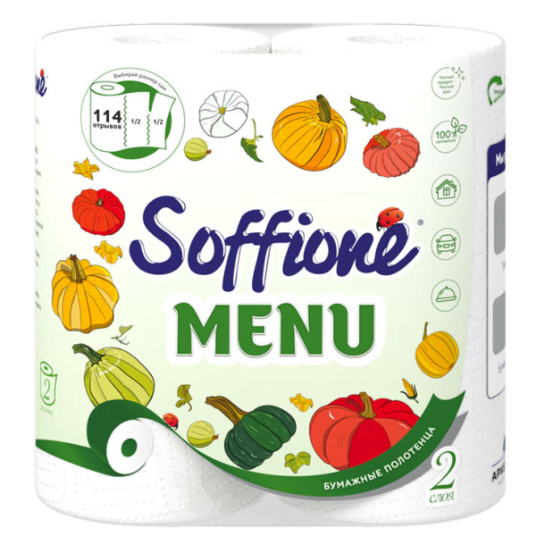 Полотенце бумажное Софионе Menu 2сл 2рул