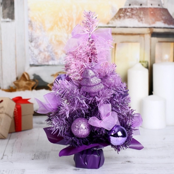 Елка декоративная 30см с шарами Зимнее волшебство