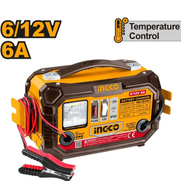 Зарядное устройство выход 6/12V 40-90Ач ING-CB1501 INGCO