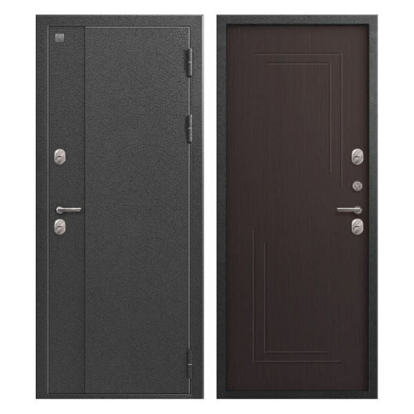 Дверь Т-100 Серебро Антак / Тёмная лиственница 860*2050 Л Центурион 2026