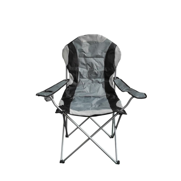 Стул складной со спинкой 57*57*104см до 120кг серый Baizheng