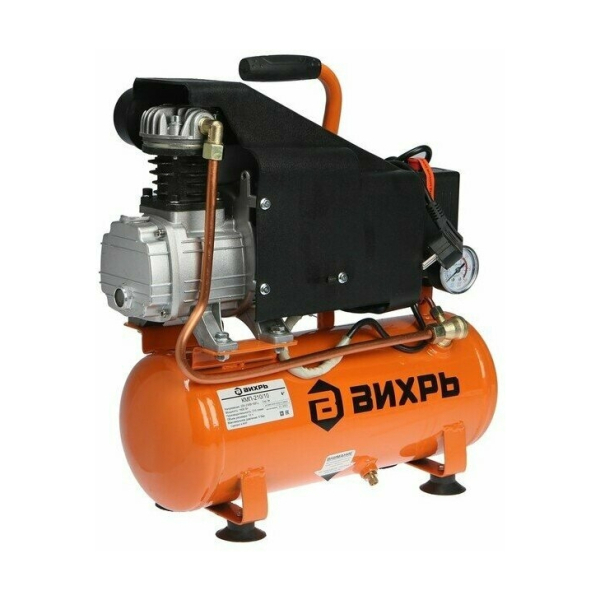 Компрессор воздушный 1,6кВт 210л/мин 10л Вихрь КМП-210/10