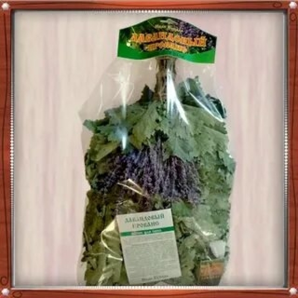 Веник для бани дуб с лавандой